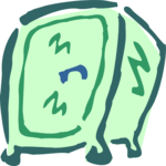 Refrigerator - Old Clip Art