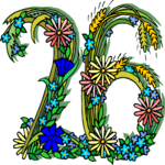 Flowery 26 Clip Art