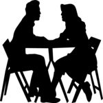 Couple Conversing Clip Art