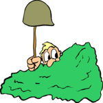 Soldier Hiding 1 Clip Art