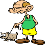 Man Walking Dog 2 Clip Art