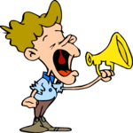 Man with Megaphone 2 Clip Art