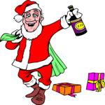 Santa - Sloshed Clip Art