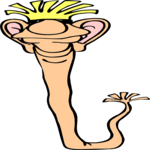 Worm with Face Clip Art