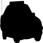 Police Car - Silhouette 1 Clip Art