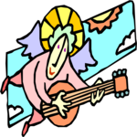 Playing Lute 6 Clip Art