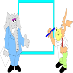 Donkey & Elephant 1 Clip Art