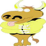 Bull in Strait Jacket Clip Art