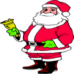 Santa Ringing Bell 1 Clip Art