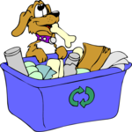 Recycling - Dog 1 Clip Art