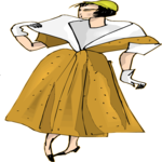 Woman in Dress 06 Clip Art