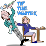 Tip the Waiter Clip Art
