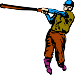 Baseball - Batter 3 Clip Art