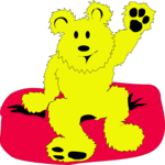 Teddy Bear Sitting 1 Clip Art