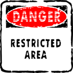 Danger - Restricted Area 1 Clip Art