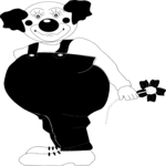 Clown & Flower Clip Art