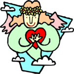 Angel & Heart 01 Clip Art