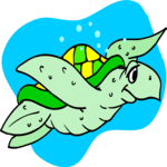 Turtle Swimming 2 Clip Art