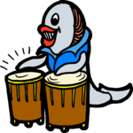 Drummer - Fish Clip Art