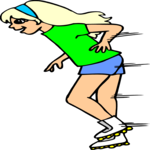 In-Line Skating 33 Clip Art