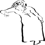 Woman Leaning (2) Clip Art