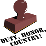 Duty, Honor, Country! Clip Art