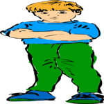 Boy - Stubborn Clip Art