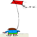 Kite Flying 3 Clip Art