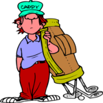 Golf Caddy 1 Clip Art