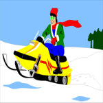 Snowmobile 02 Clip Art