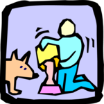 Dog - Feeding Clip Art