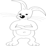 Rabbit - Arms Crossed Clip Art