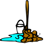 Mop & Bucket 2 Clip Art