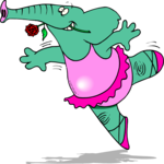 Elephant Dancing 1 Clip Art