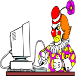 Computer Clown 2 Clip Art