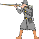 Soldier - Grey 07 Clip Art