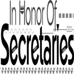 In Honor of Secretaries Clip Art