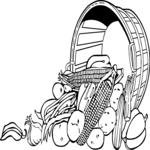 Basket of Vegetables Clip Art