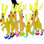 Reindeer Skiing 6 Clip Art