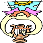 Playing Lyre 2 Clip Art