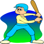 Baseball - Batter 28 Clip Art