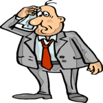 Businessman - Nervous Clip Art