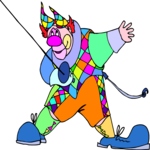 Clown Fencing Clip Art