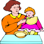 Baby Eating 3 Clip Art