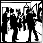 Silhouettes, Visiting Art Museum Clip Art