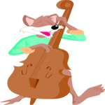 Bass Player - Fox Clip Art