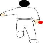 Athlete with Ball 1 Clip Art
