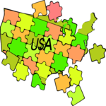 Puzzle - USA Clip Art