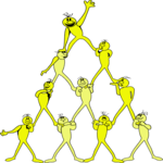 Yellow Dude Triangle Clip Art