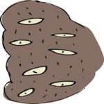 Potato with Eyes Clip Art